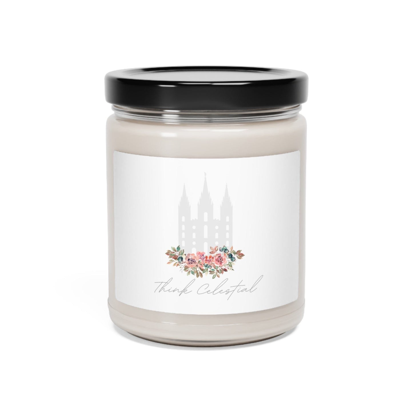 Printify Home Decor Think Celestial Flowers Scented Soy Candle, 9oz