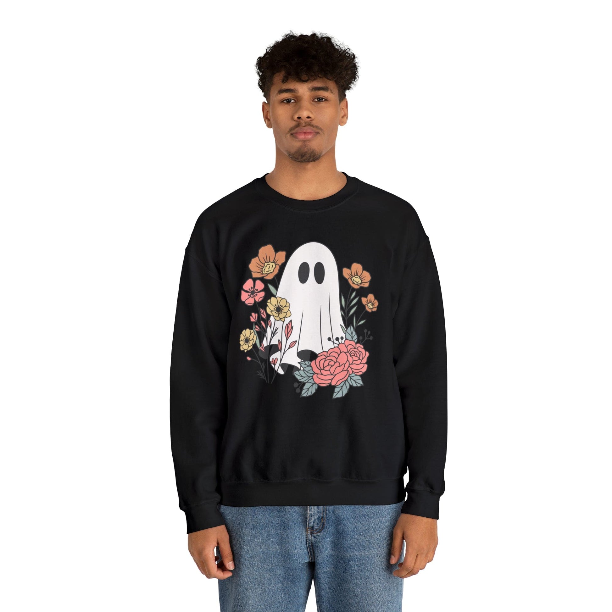 Printify Sweatshirt Beautiful Ghost Heavy Blend™ Crewneck Sweatshirt