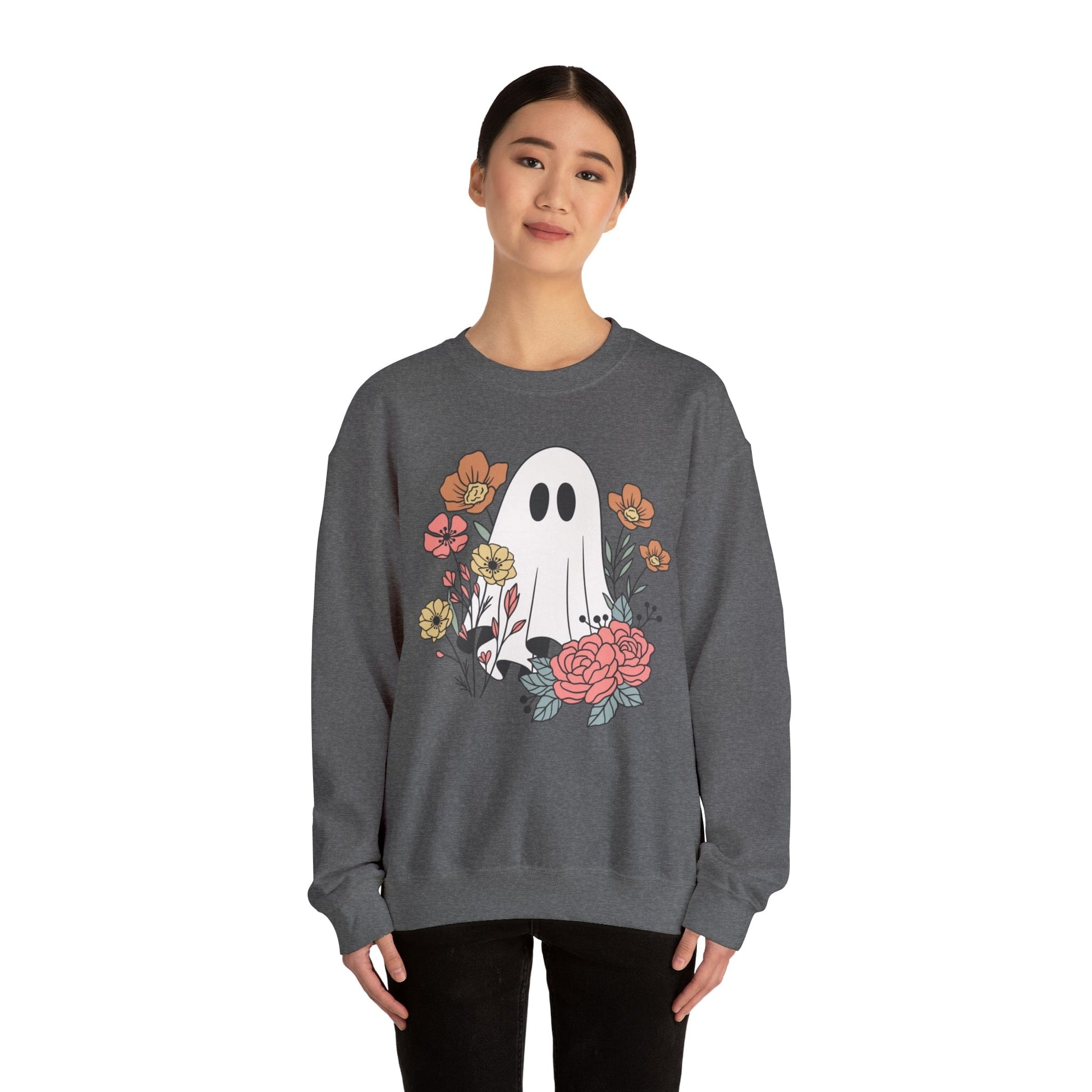 Printify Sweatshirt Beautiful Ghost Heavy Blend™ Crewneck Sweatshirt