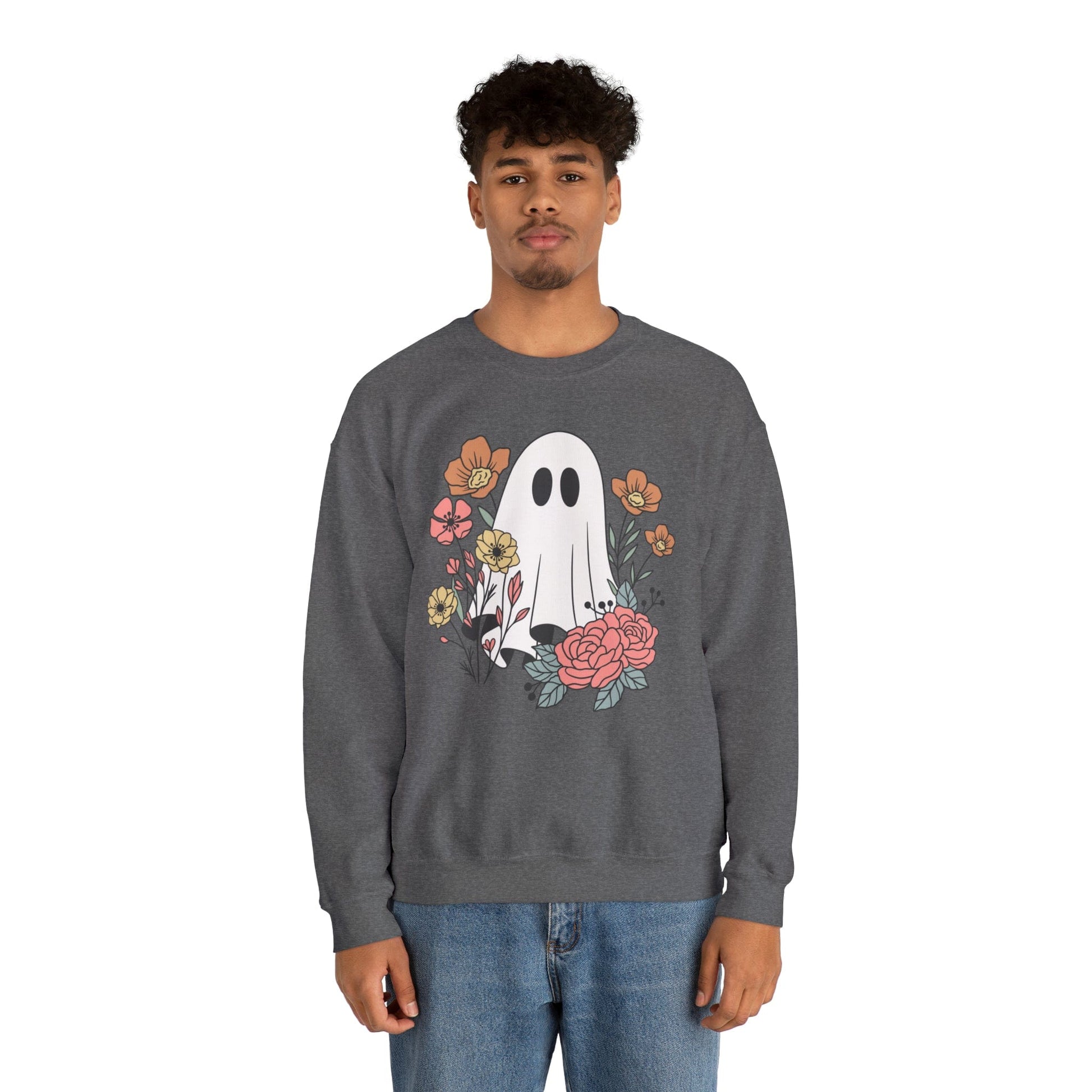 Printify Sweatshirt Beautiful Ghost Heavy Blend™ Crewneck Sweatshirt