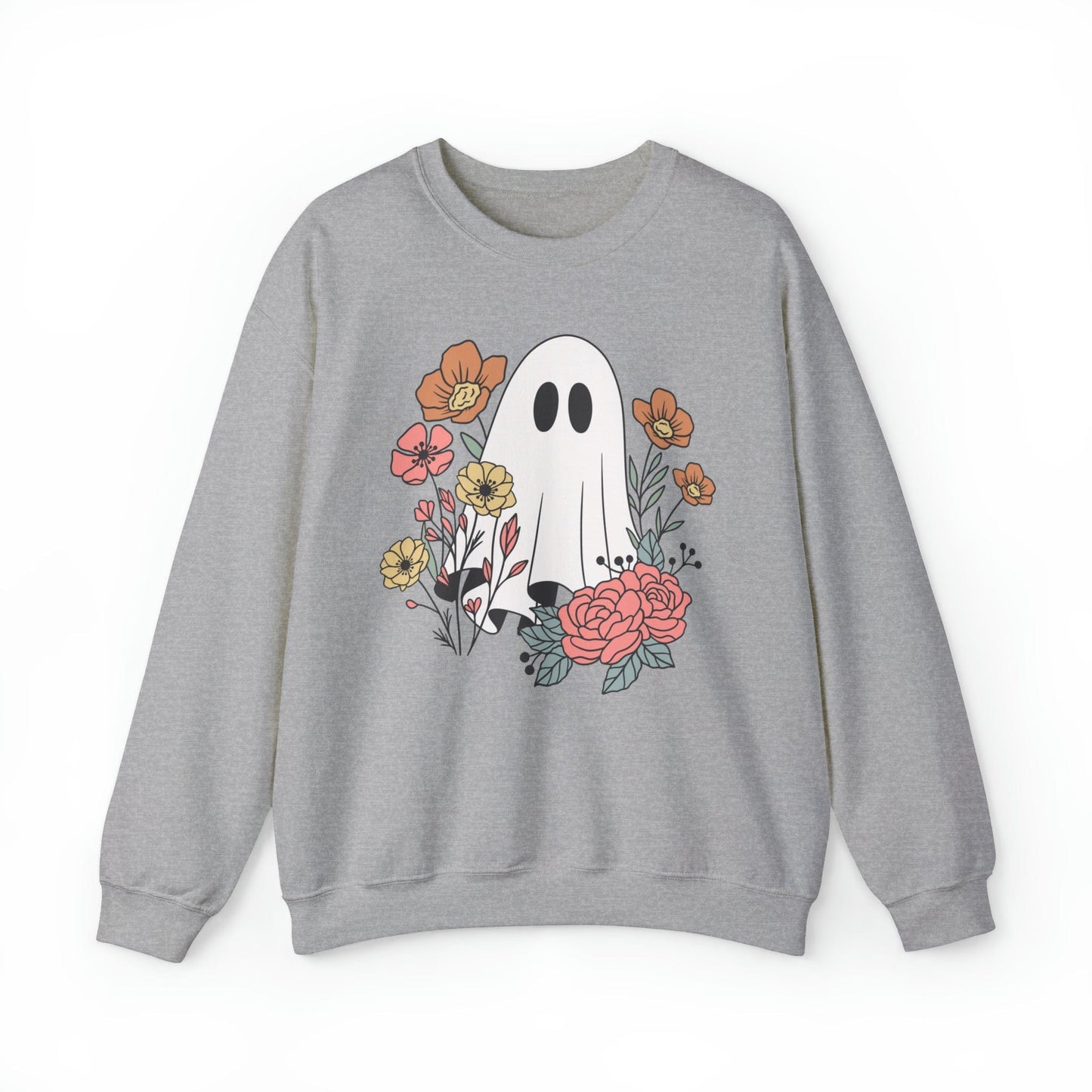 Printify Sweatshirt Beautiful Ghost Heavy Blend™ Crewneck Sweatshirt