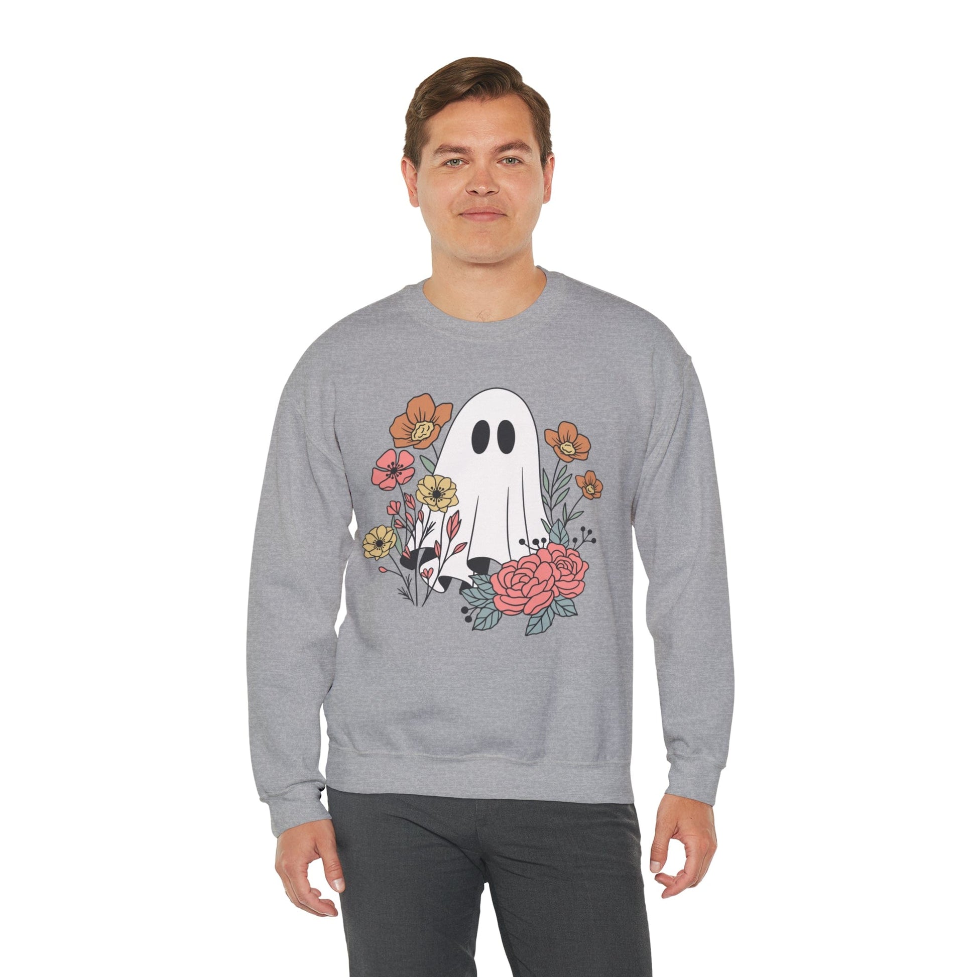 Printify Sweatshirt Beautiful Ghost Heavy Blend™ Crewneck Sweatshirt