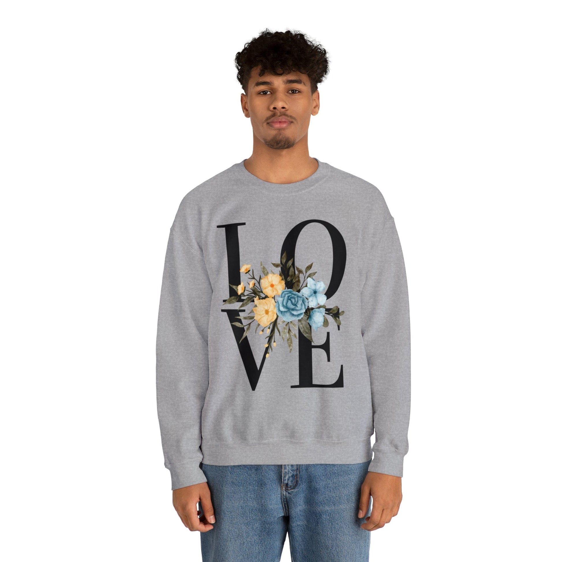 Printify Sweatshirt LOVE Crewneck Sweatshirt