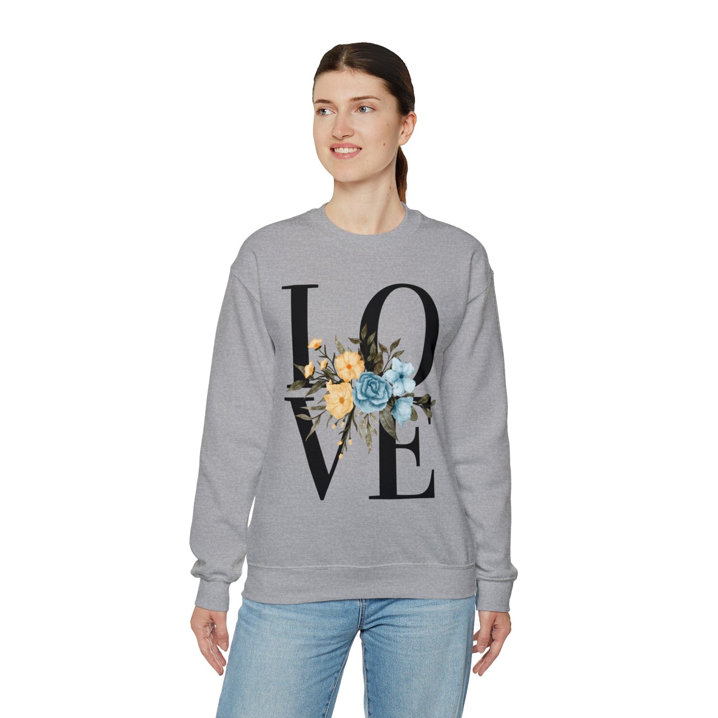 Printify Sweatshirt LOVE Crewneck Sweatshirt