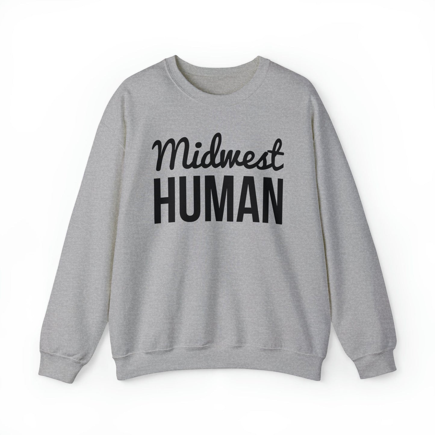 Printify Sweatshirt Midwest Human Heavy Blend™ Crewneck Sweatshirt