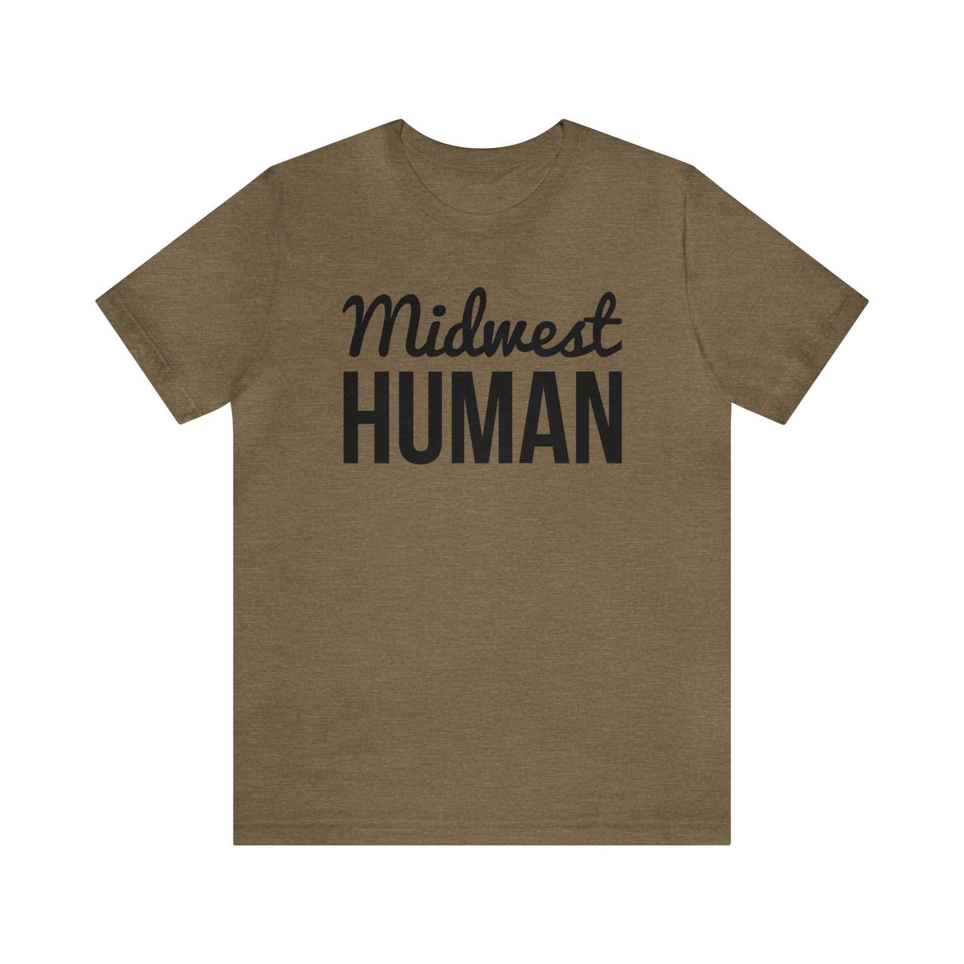 Printify T-Shirt Midwest Human Soft Jersey Short Sleeve Tee