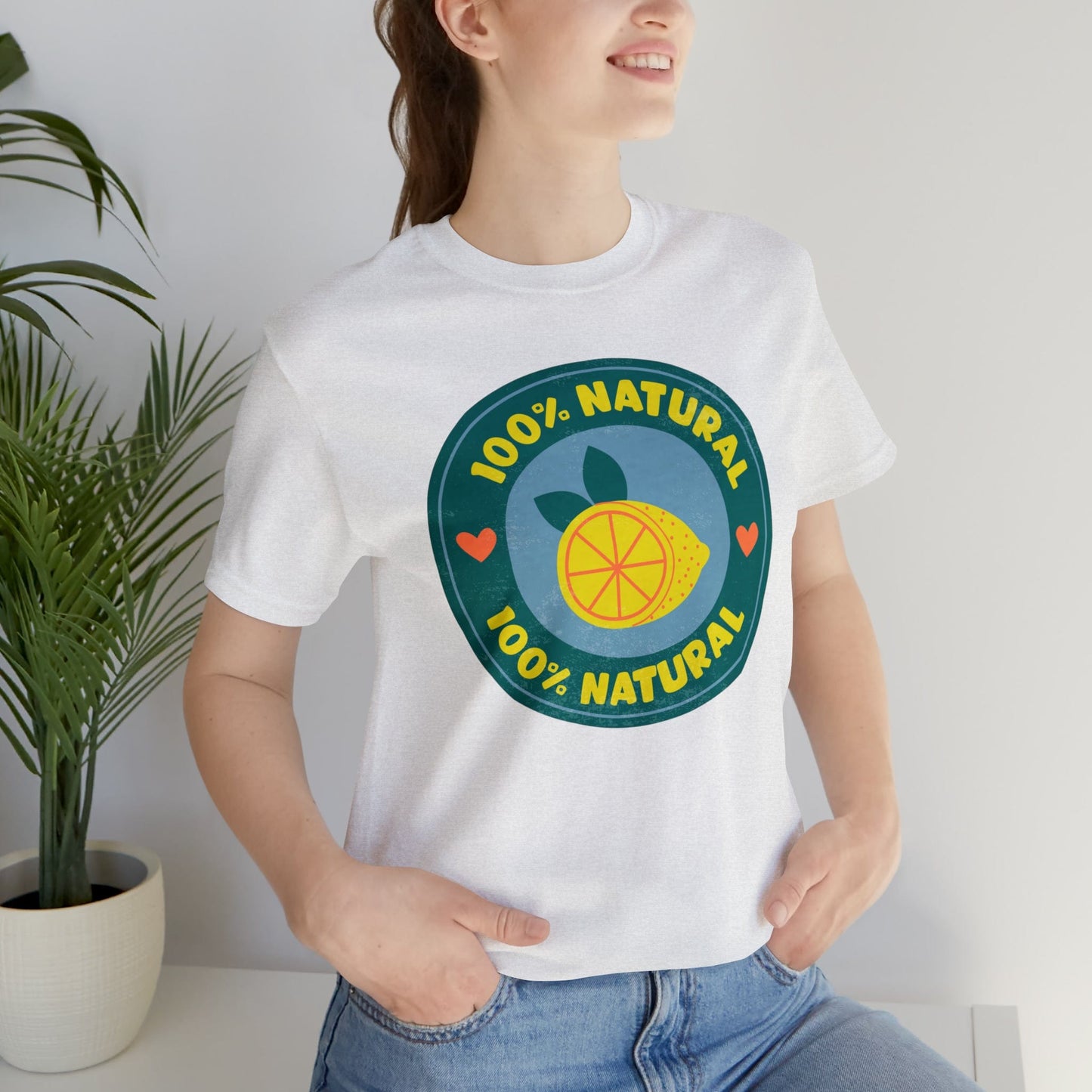 Printify T-Shirt Natural Lemon Short Sleeve Tee