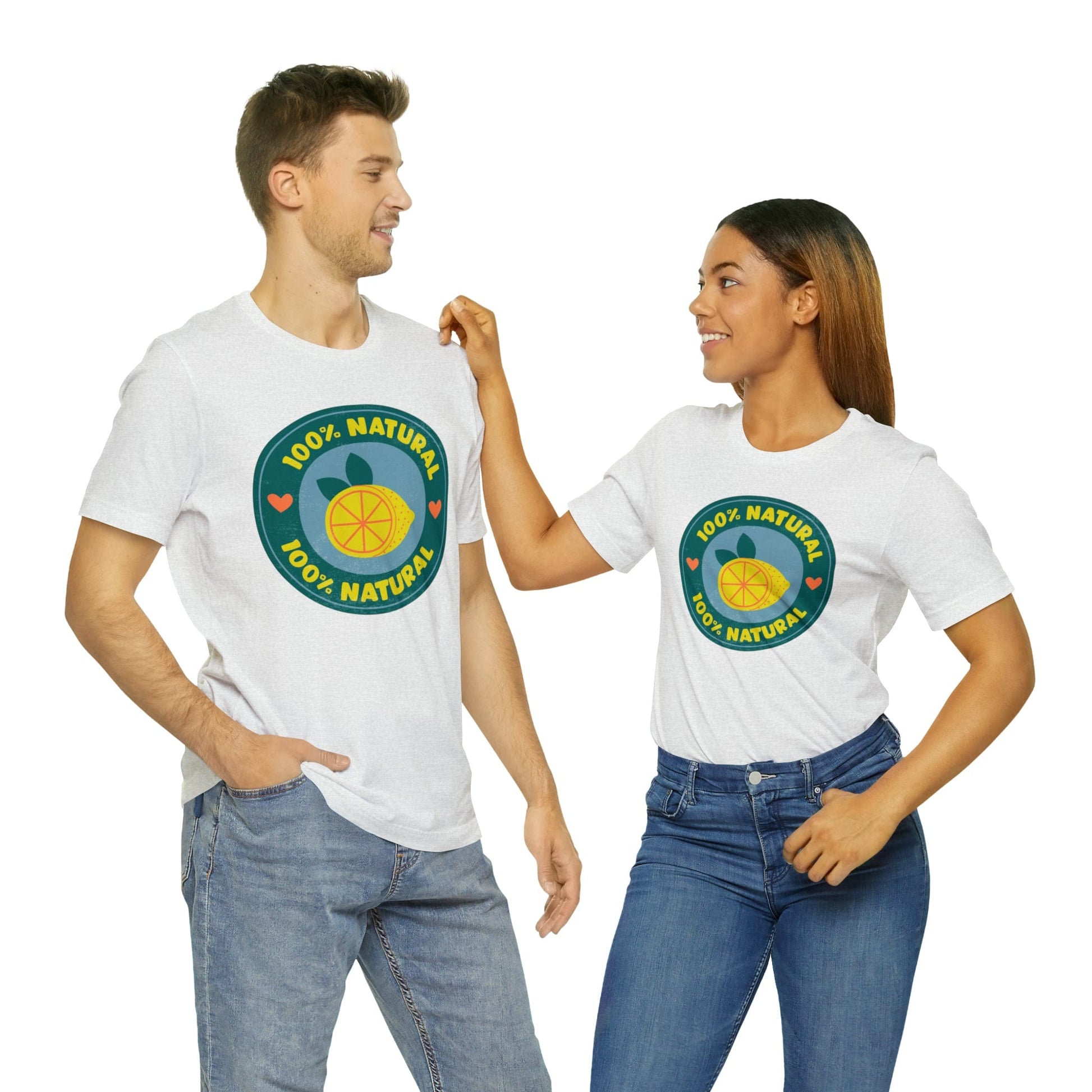 Printify T-Shirt Natural Lemon Short Sleeve Tee