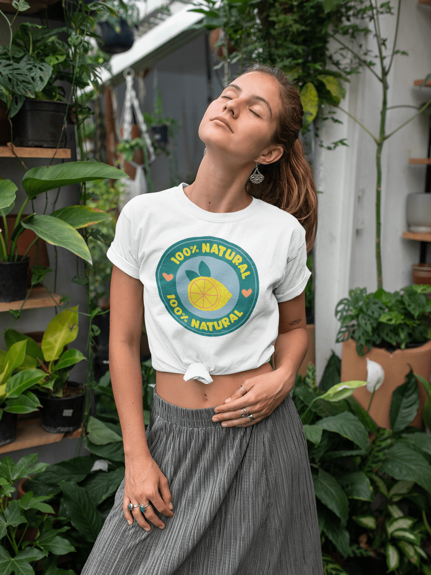 Printify T-Shirt Natural Lemon Short Sleeve Tee