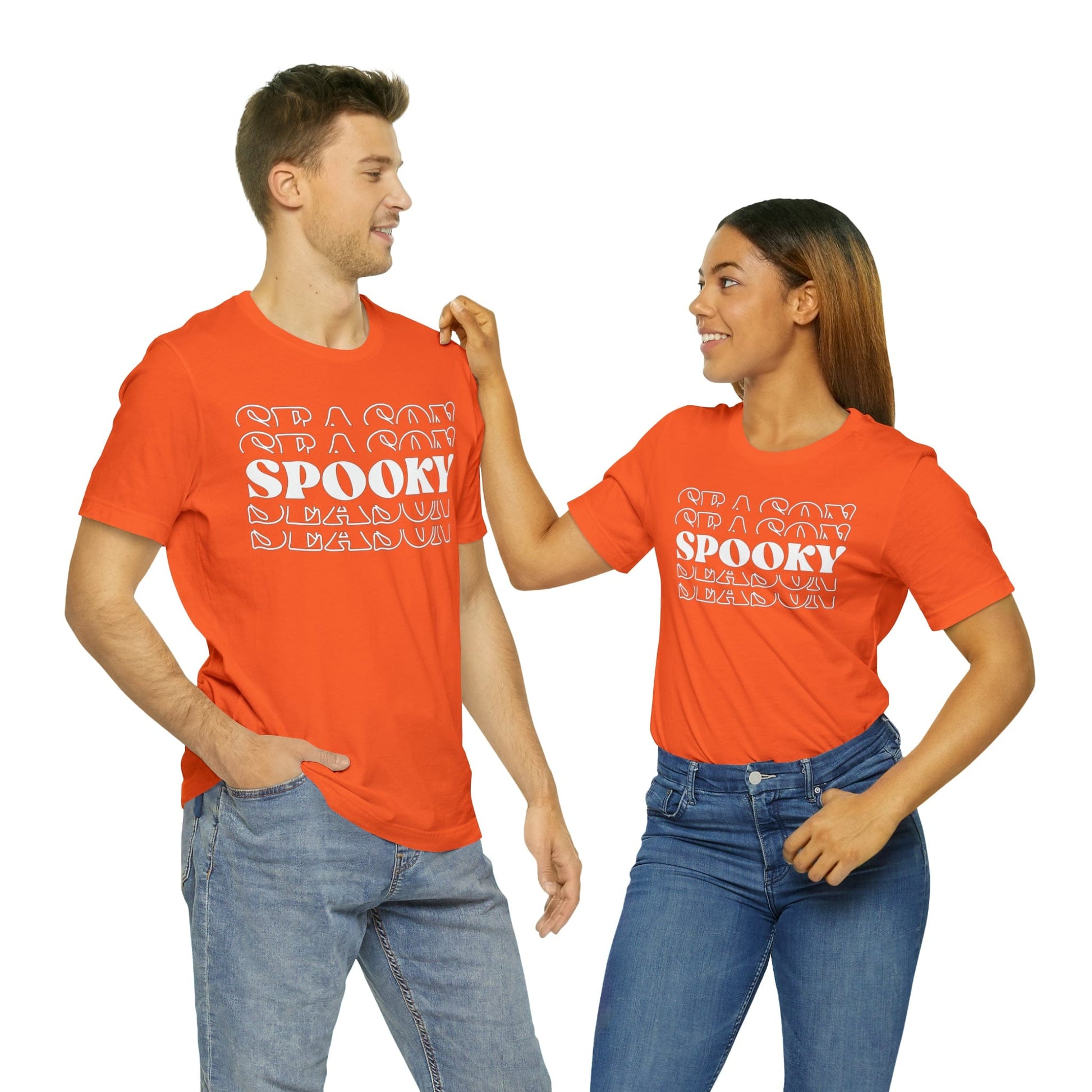 Printify T-Shirt Orange / M Spooky Season Bella Soft Short Sleeve Tee