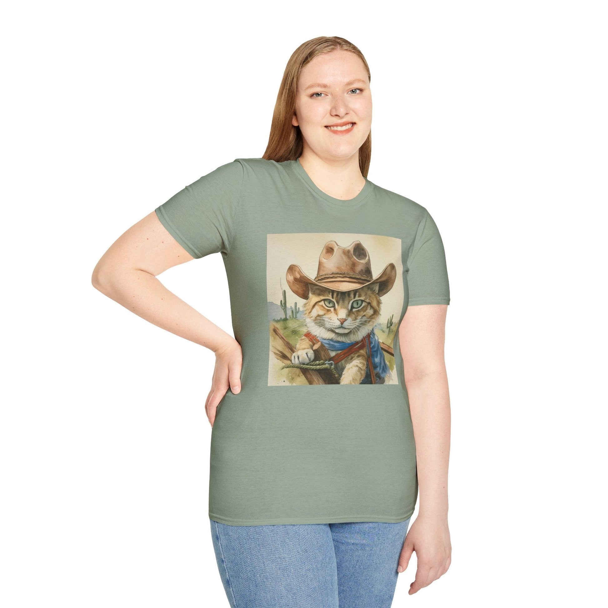 Printify T-Shirt Rodeo Cat Softstyle T-Shirt