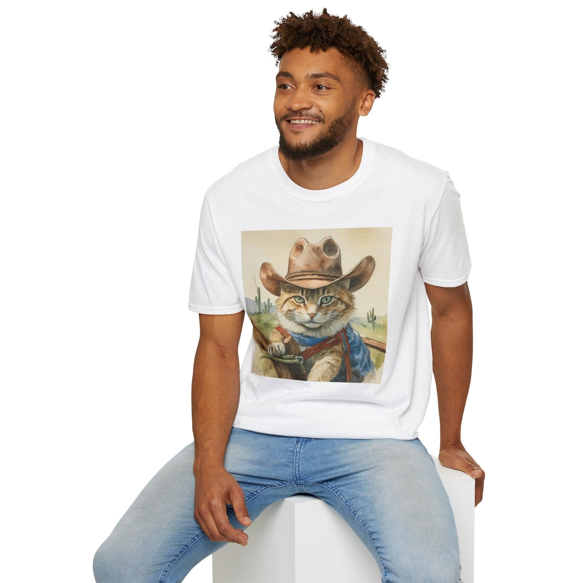 Printify T-Shirt Rodeo Cat Softstyle T-Shirt