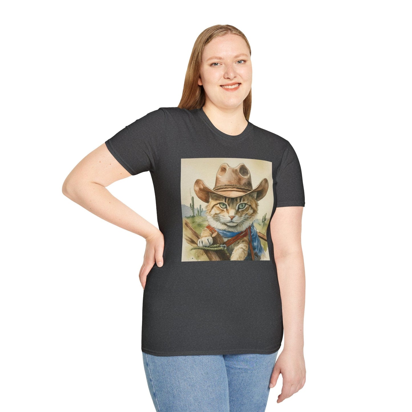 Printify T-Shirt Rodeo Cat Softstyle T-Shirt