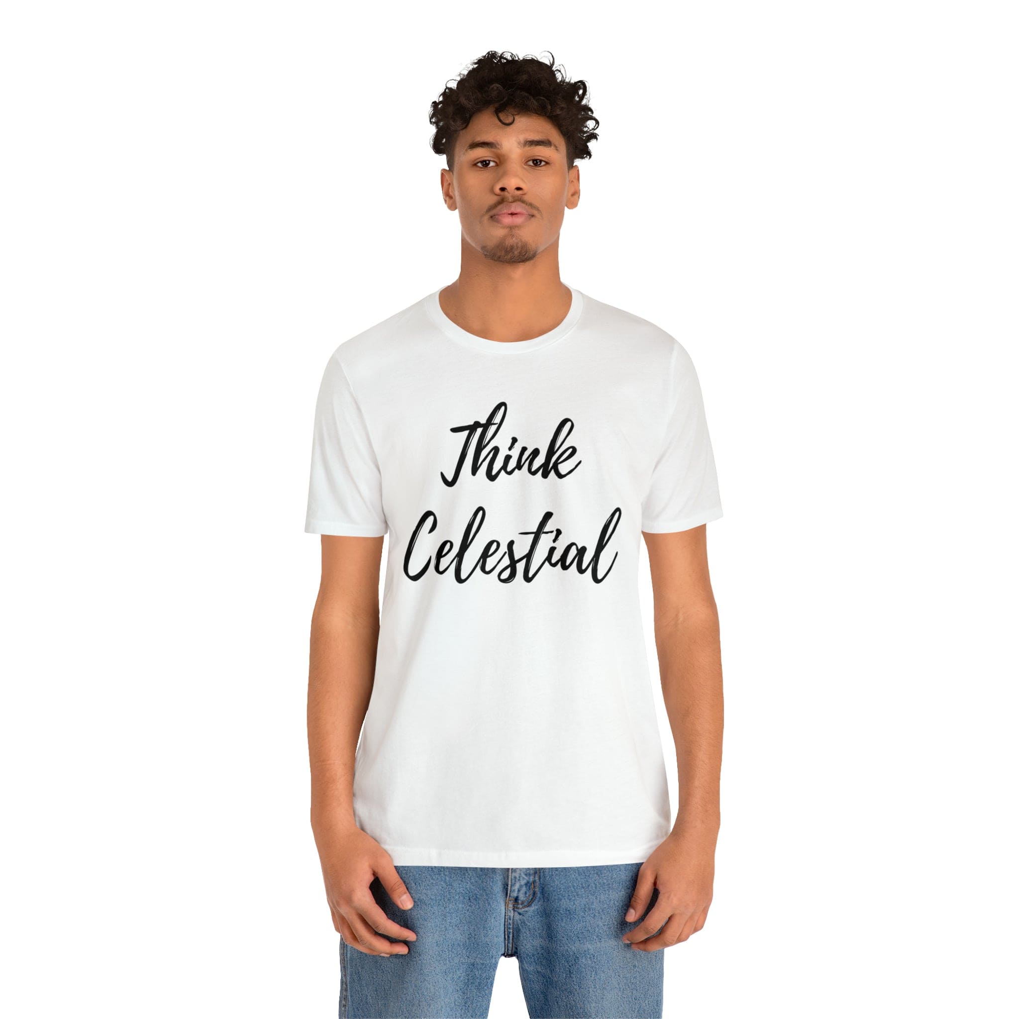 Think Celestial Handwriting Jersey Short Sleeve Tee