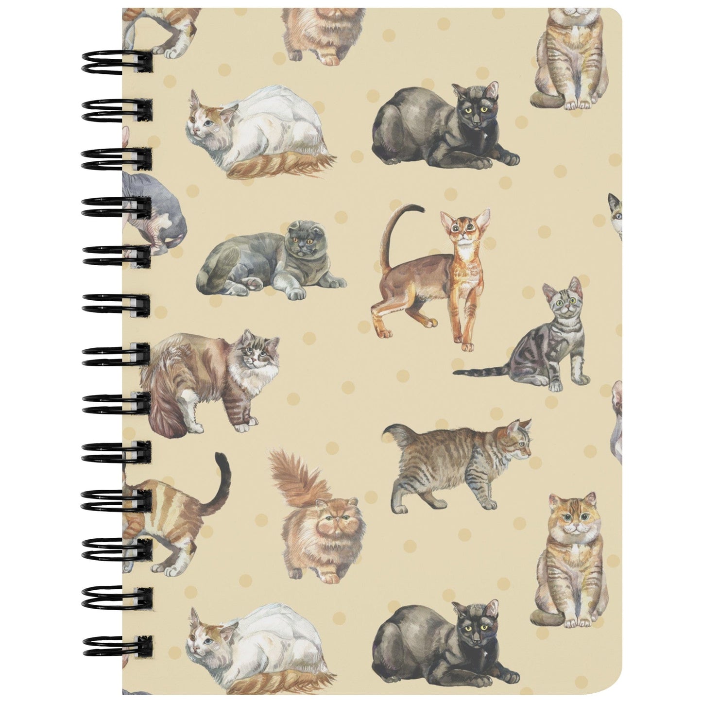 teelaunch Office Purrfect Cat 5"x7" Spiral Bound Notebook