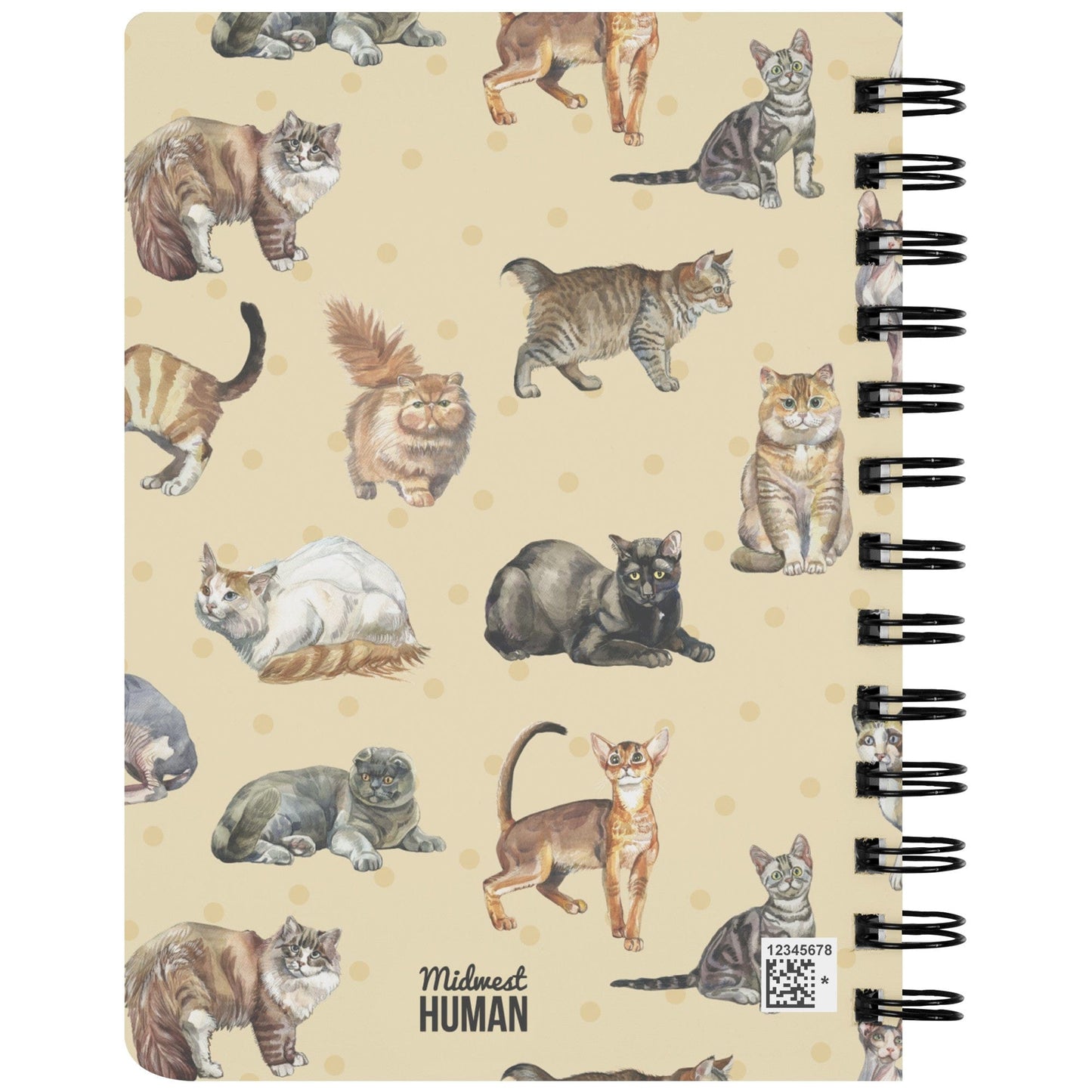 teelaunch Office Purrfect Cat 5"x7" Spiral Bound Notebook