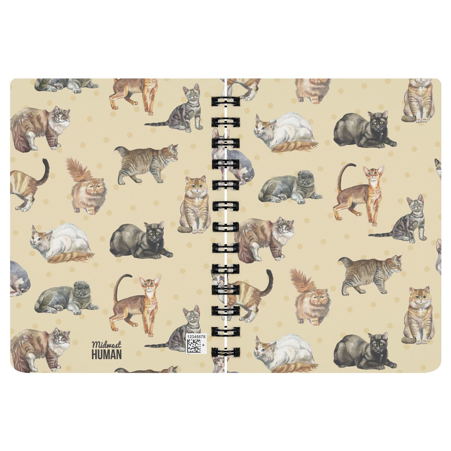 teelaunch Office Purrfect Cat 5"x7" Spiral Bound Notebook