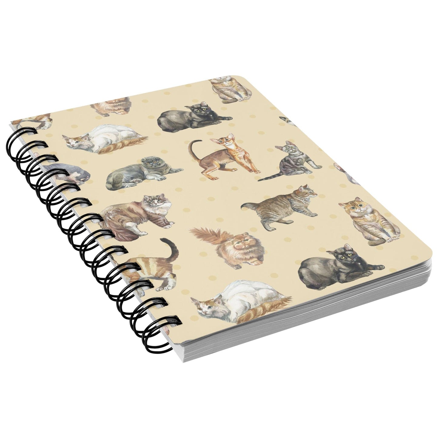 teelaunch Office Purrfect Cat 5"x7" Spiral Bound Notebook